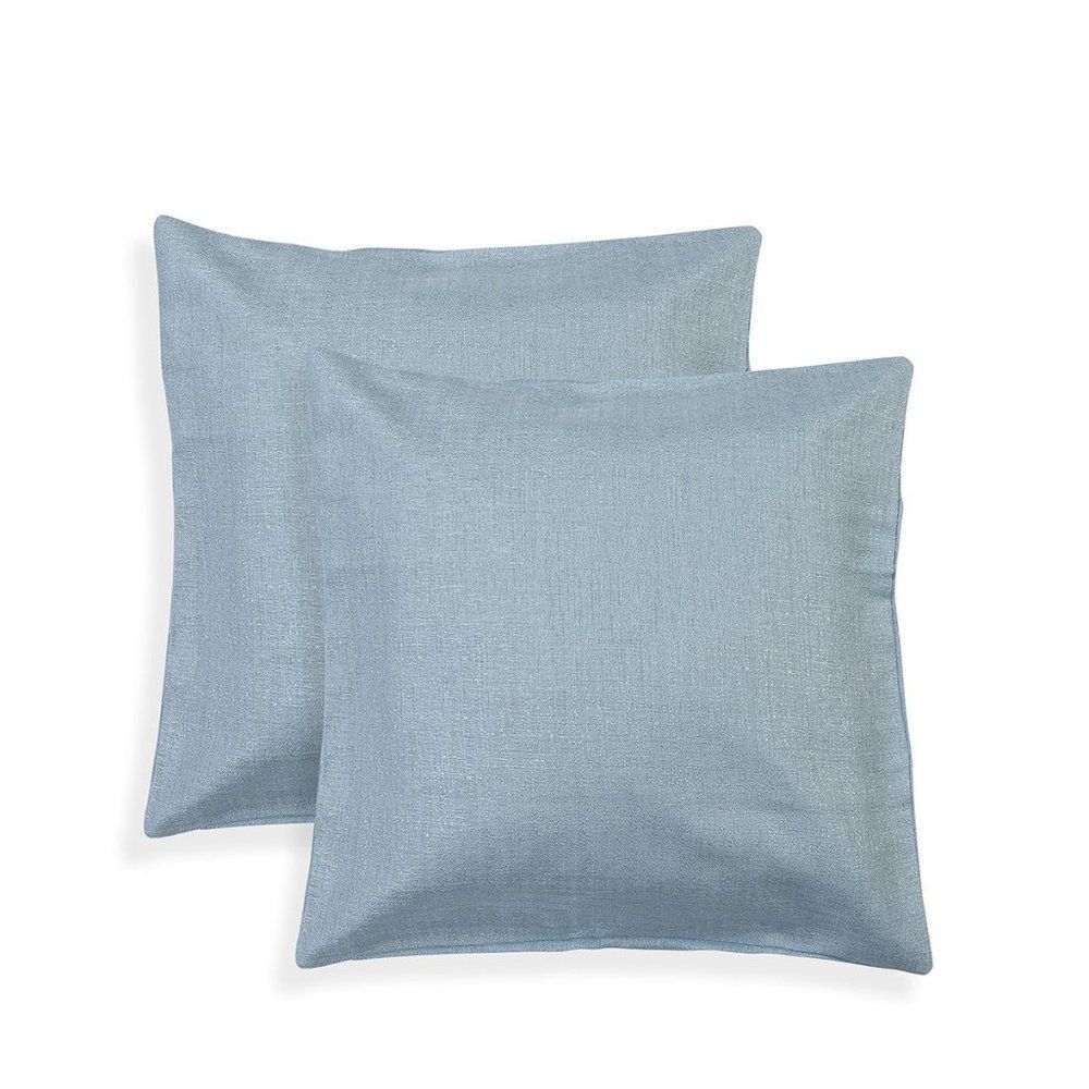 Solid Cushion Covers Blue Polyester